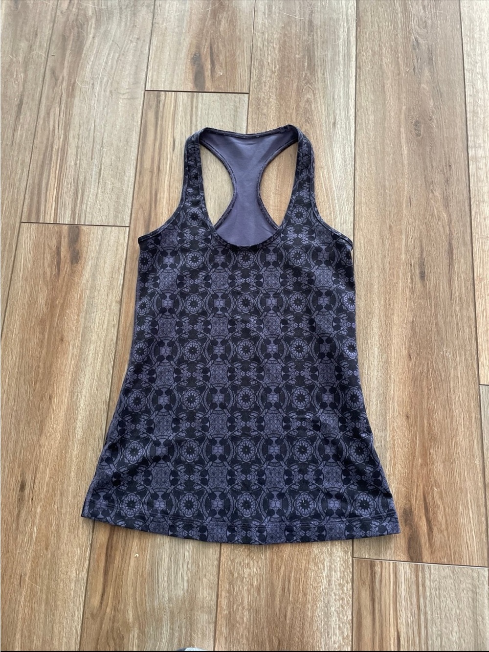 Lululemon Cool Racerback Mini Prisma Nightfall Black Grape Tank 4/6